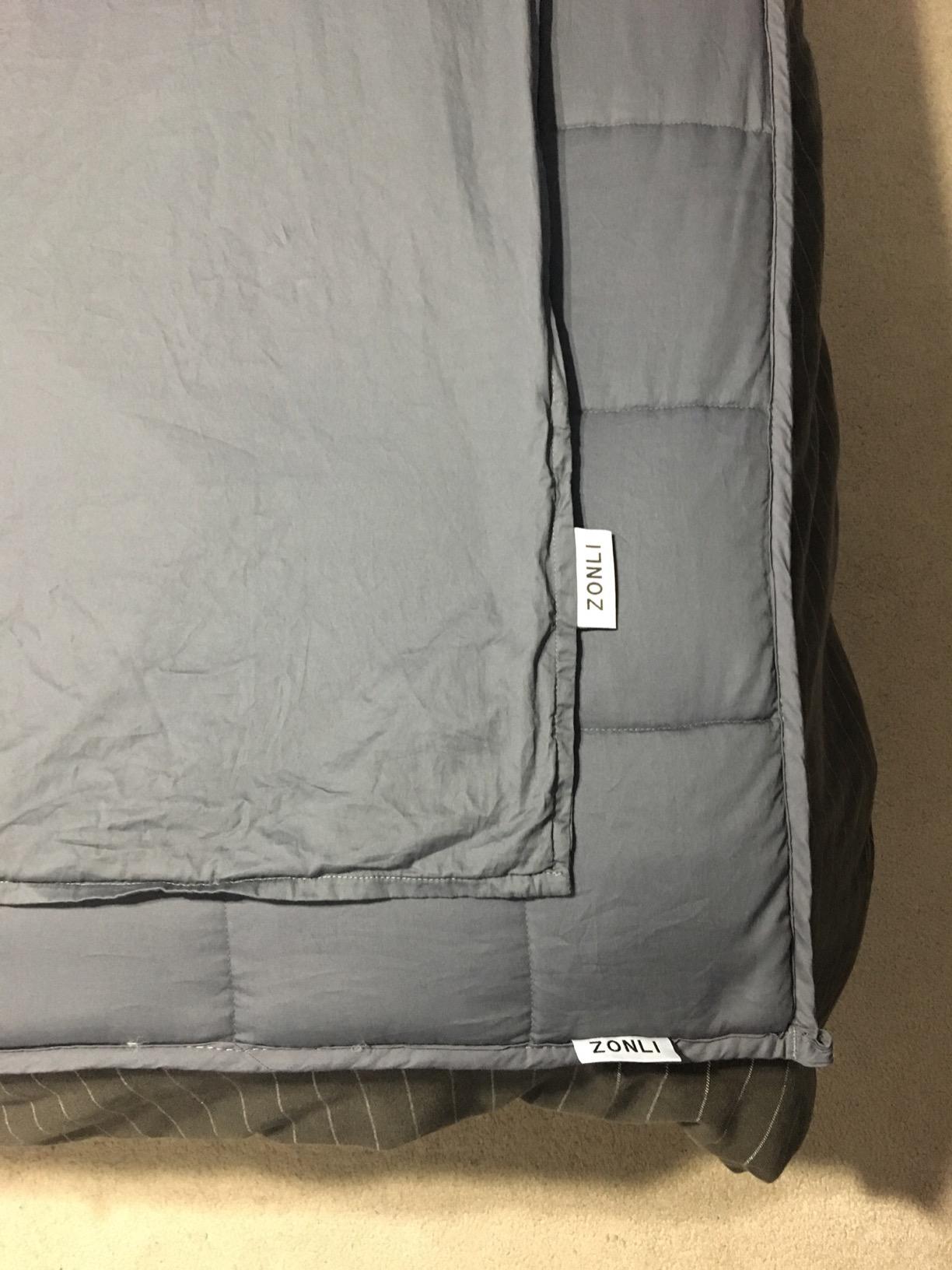 ZonLi Duvet Cover for Weighted Blanket | Breathable Soft Weighted Blanket Cover Queen Size Removable Cooling Comforter Cover for All Season(Grey, 60'' x 80'') customer photo 2