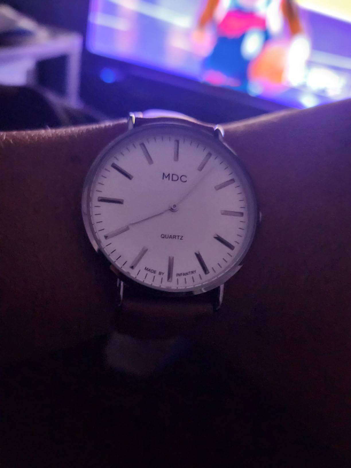 Infantry MDC Mens Minimalist Dress Watch, Ultra Thin, Leather Band customer photo 2