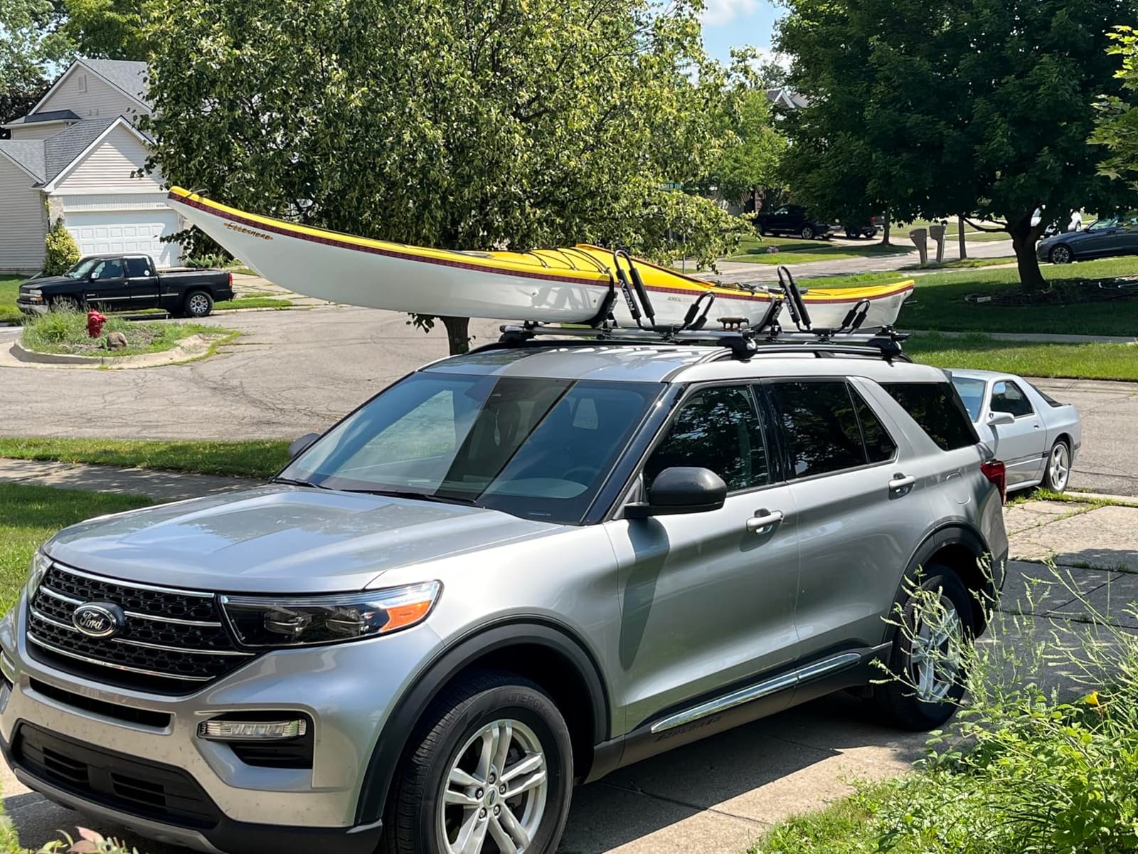 135LB Kayak Saddle, Aluminum Rustless Kayak Roof Rack with 1.5