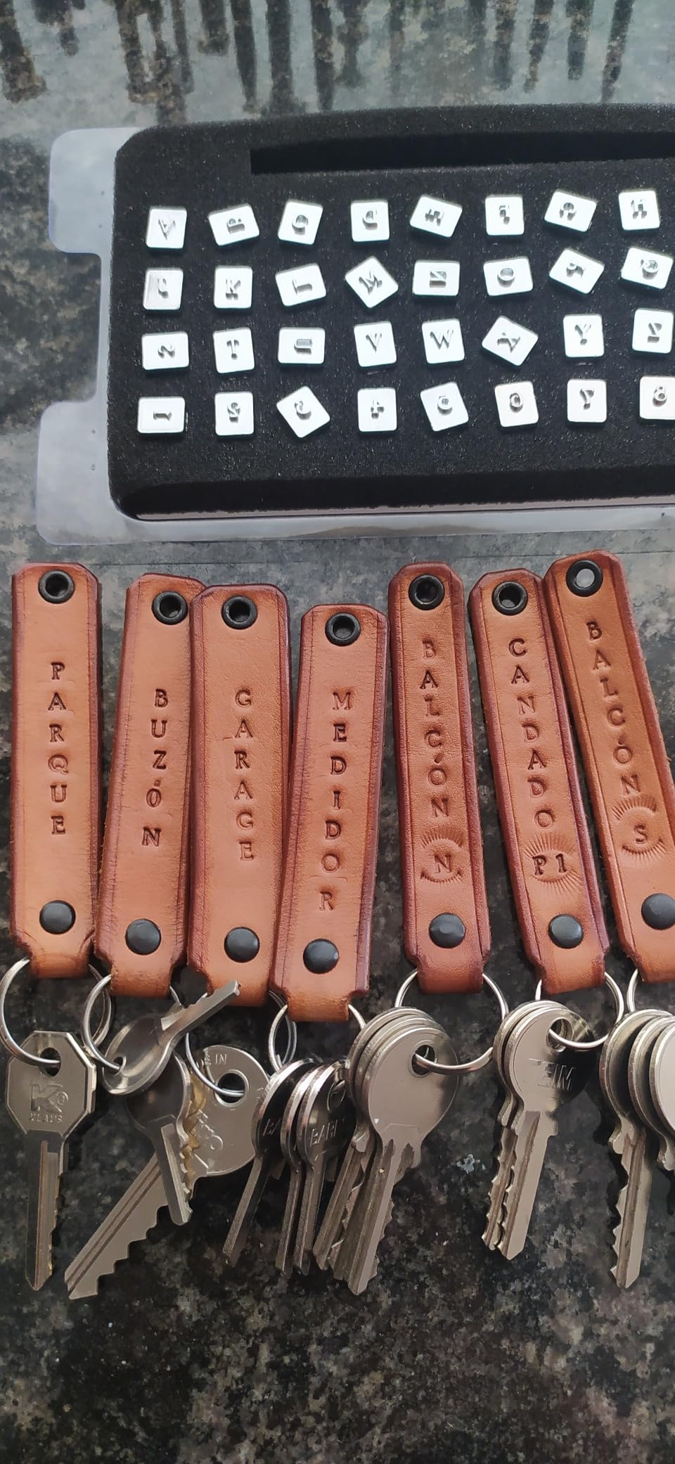 OWDEN Professional Leather Alphabet Stamp Tool Set, 3/4 Inch (19mm) customer photo 1