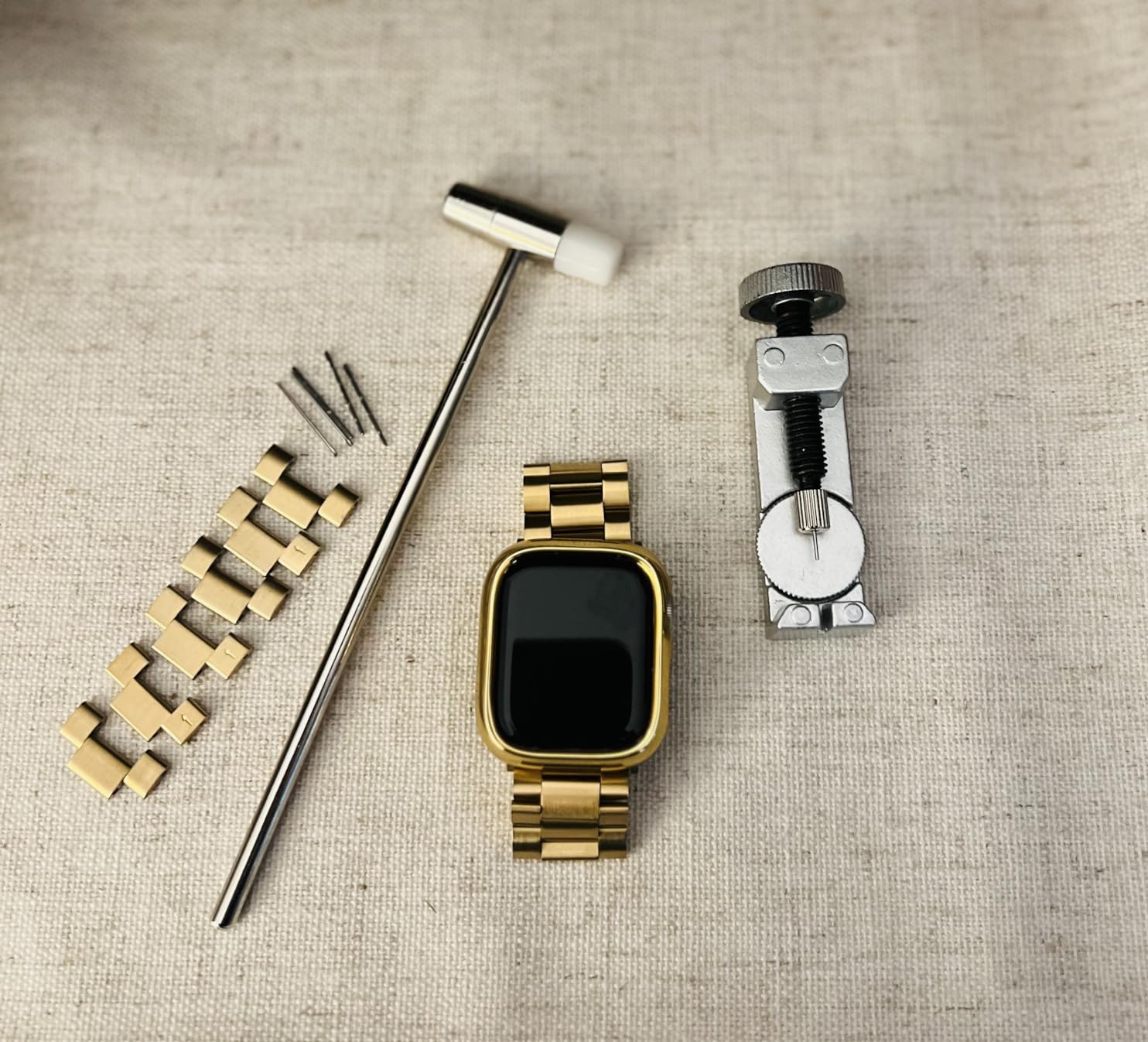EFIXTK Watch Link Removal Kit, Watch Band Tool for Watch Bracelet Resizing,Adjustment -Watch Strap Pins Repair,Fixing,Replacement Set with 20 Spring Bars,20 Watch Cotter Pins customer photo 2