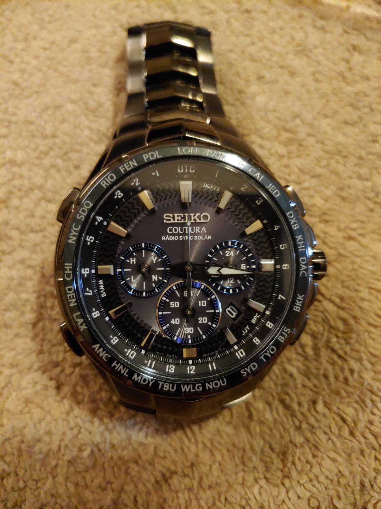 SEIKO Coutura Men's Radio Sync Solar Chronograph Watch customer photo 1