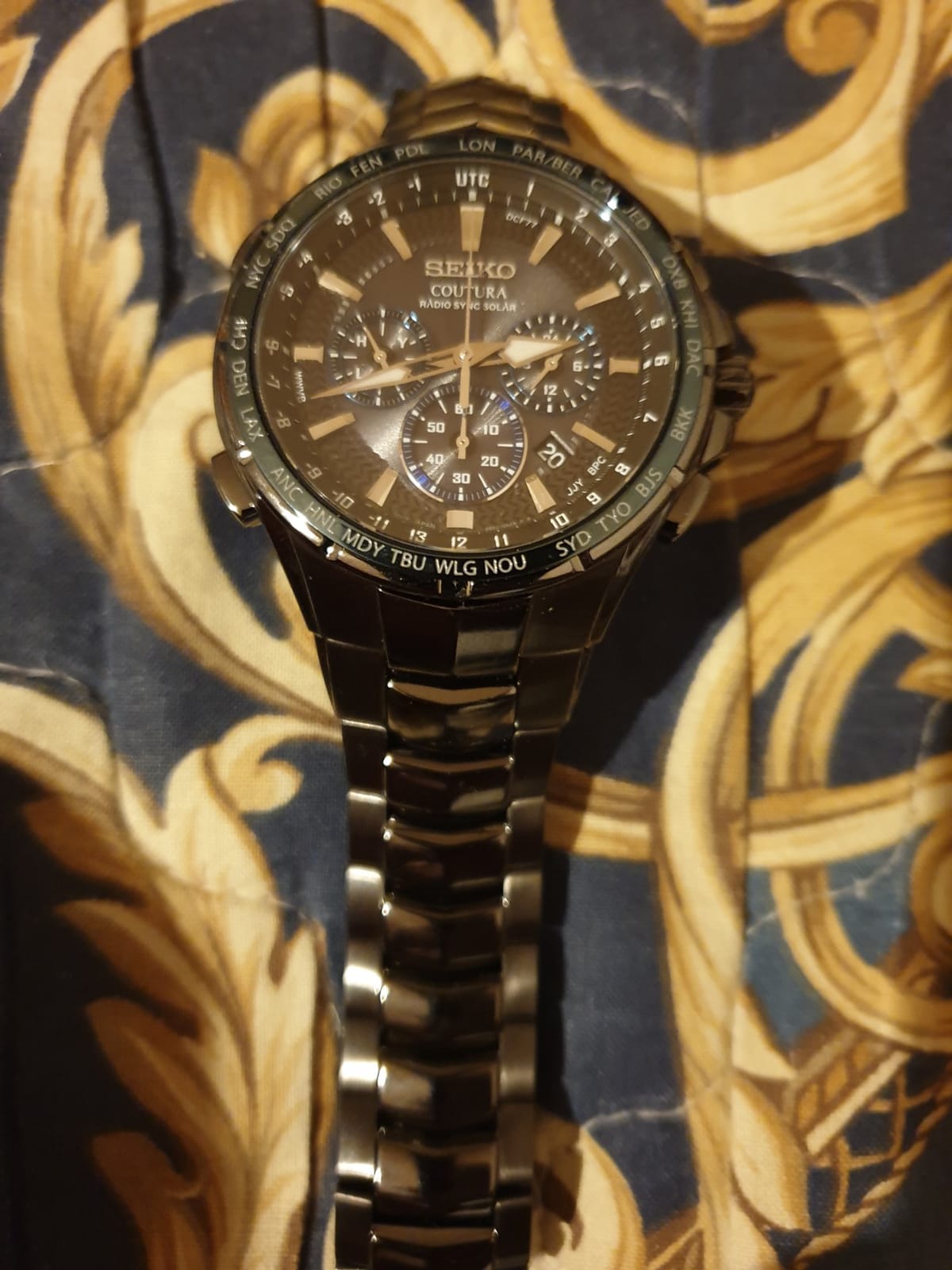 SEIKO Coutura Men's Radio Sync Solar Chronograph Watch customer photo 2