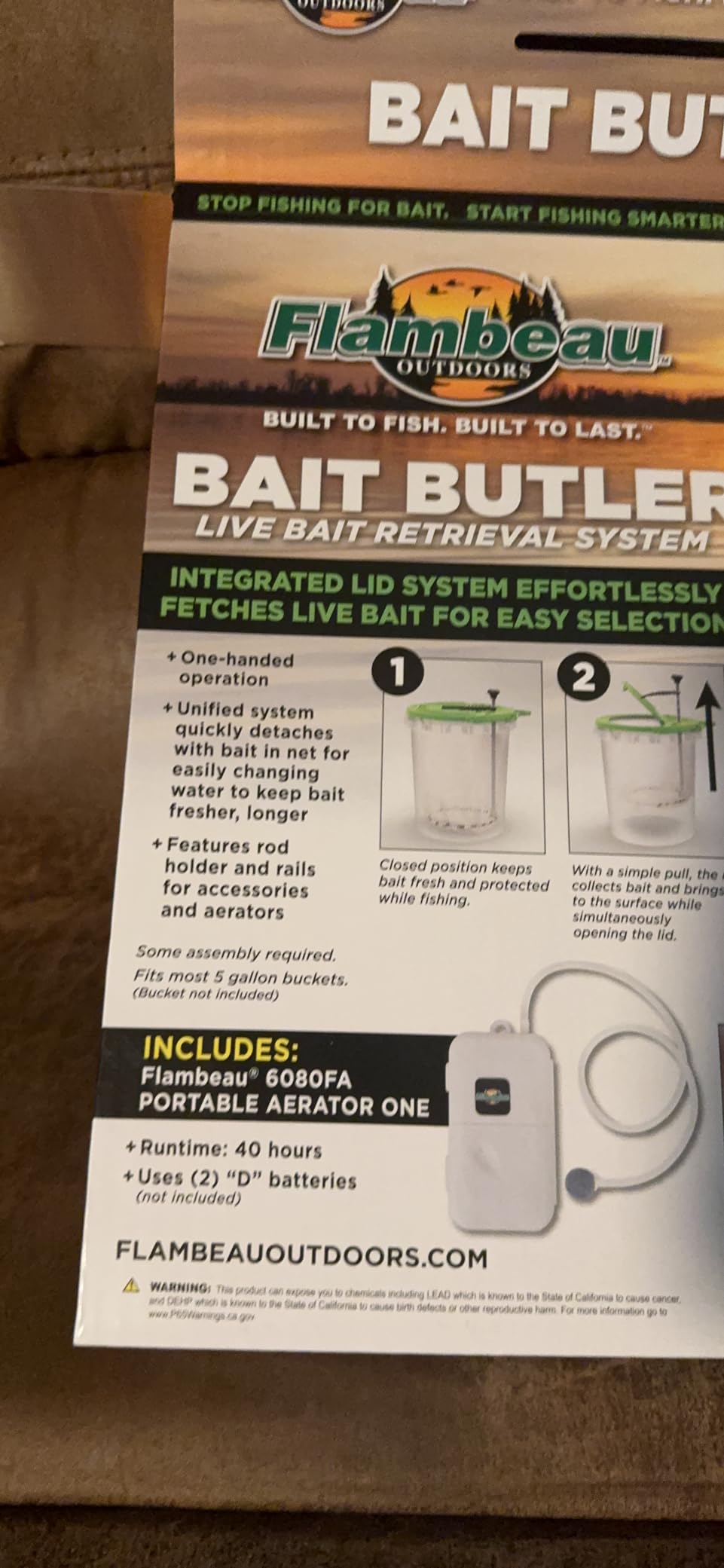 Flambeau Outdoors Bait Butler Live Bait Retrieval Lid with Net and Aerator customer photo 2