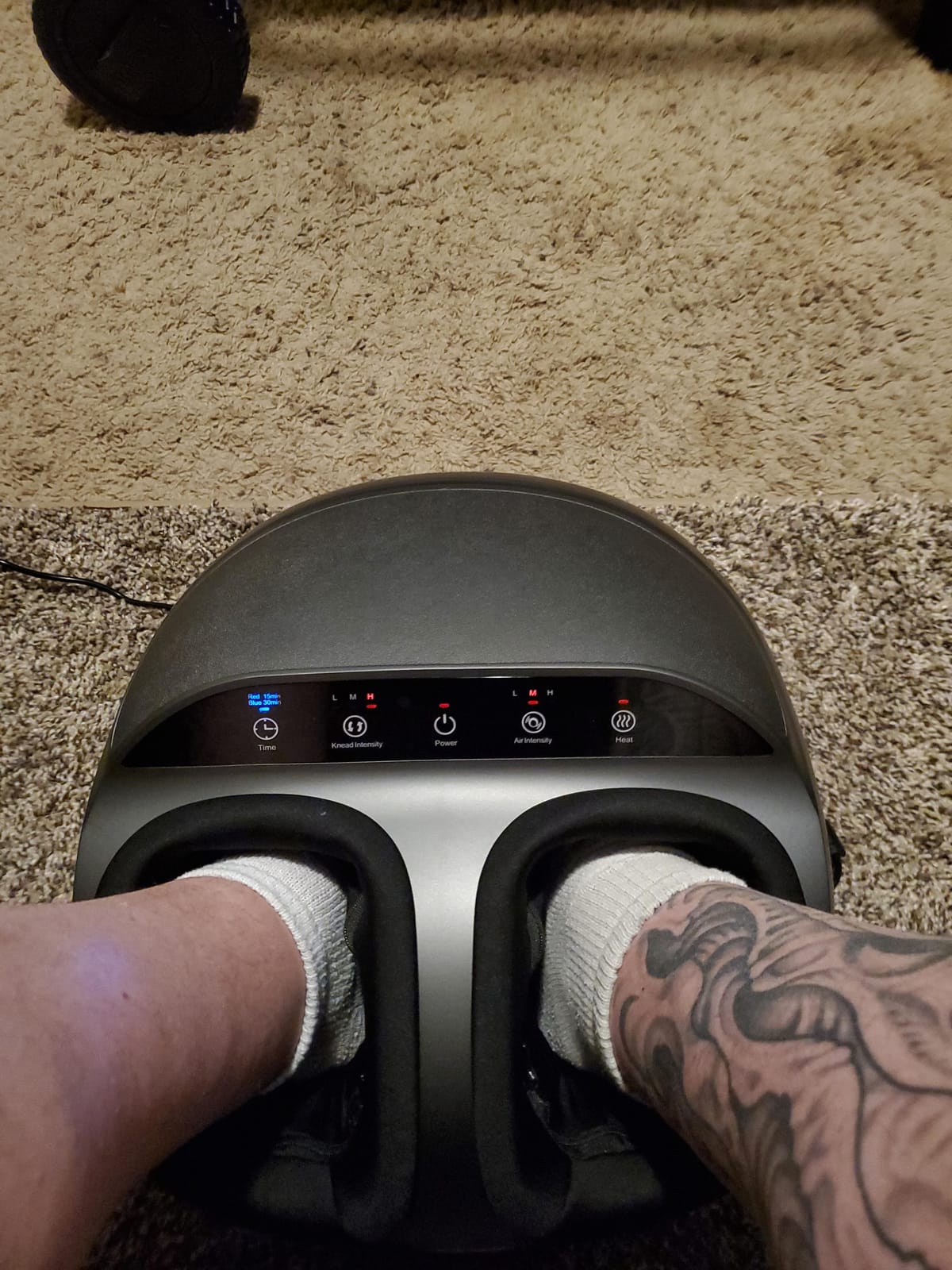 RENPHO Shiatsu Foot Massager with Heat, Deep Kneading & Auto Foot Size Fit | 3 Compression & Kneading Levels, Soothing Heat, Cordless Control, FSA Eligible HSA, Birthday Gifts for Women & Men, Size 13 customer photo 2