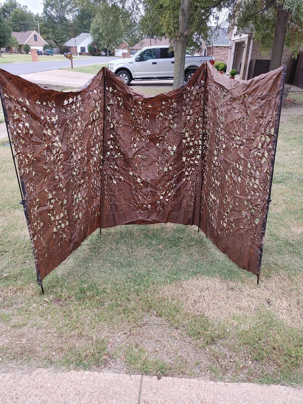 AUSCAMOTEK Ground Blind 5×10 Feet Turkey Duck Deer Blinds Hunting Camouflage Height Adjustable customer photo 2