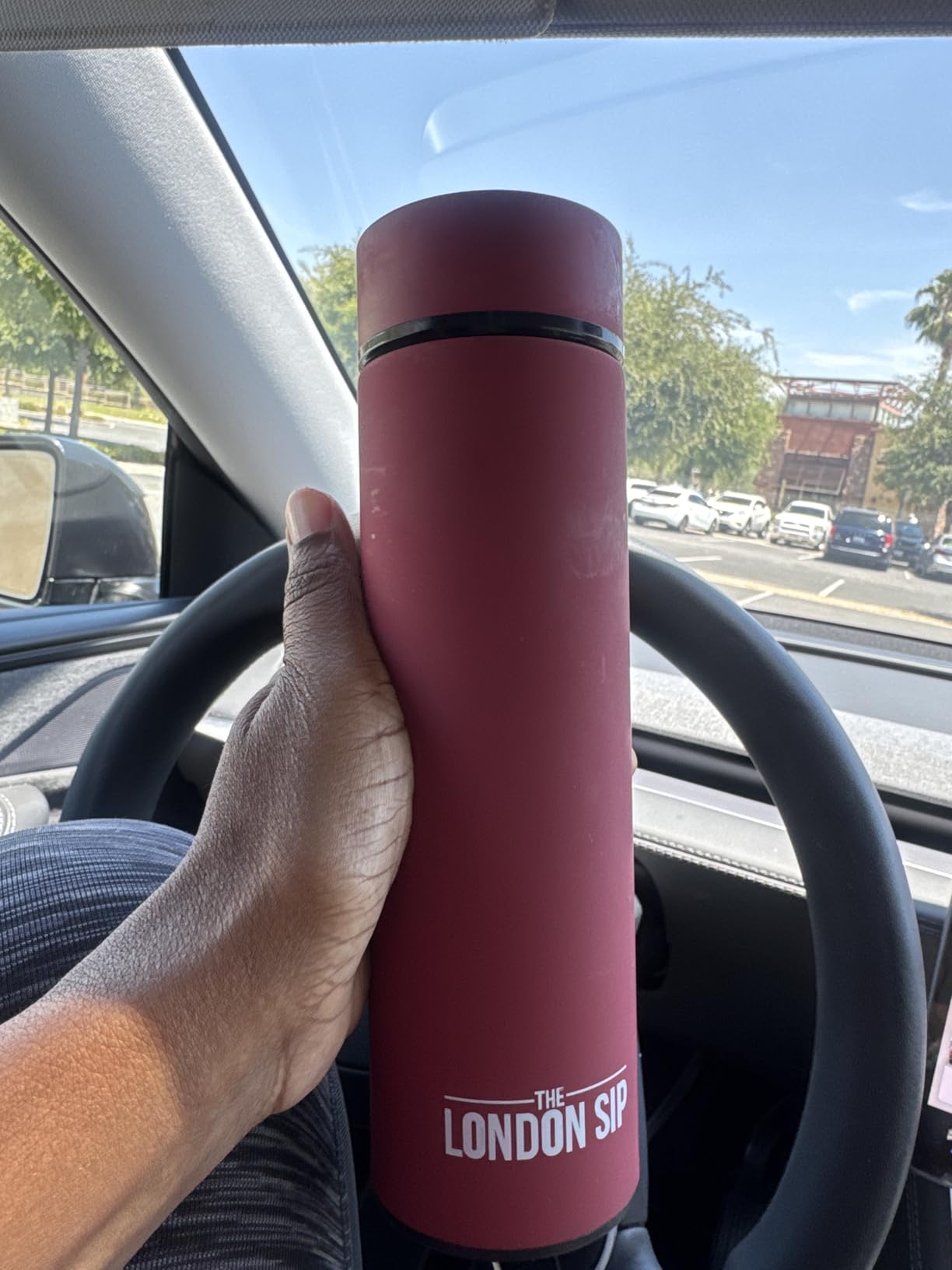 London Sip Multi-Purpose Tea Infuser Travel Mug and Tumbler Fruit Infuser Flask Hot and Cold Double Wall Stainless Steel Thermos with Extra-Long Infuser, Midnight Teal customer photo 2