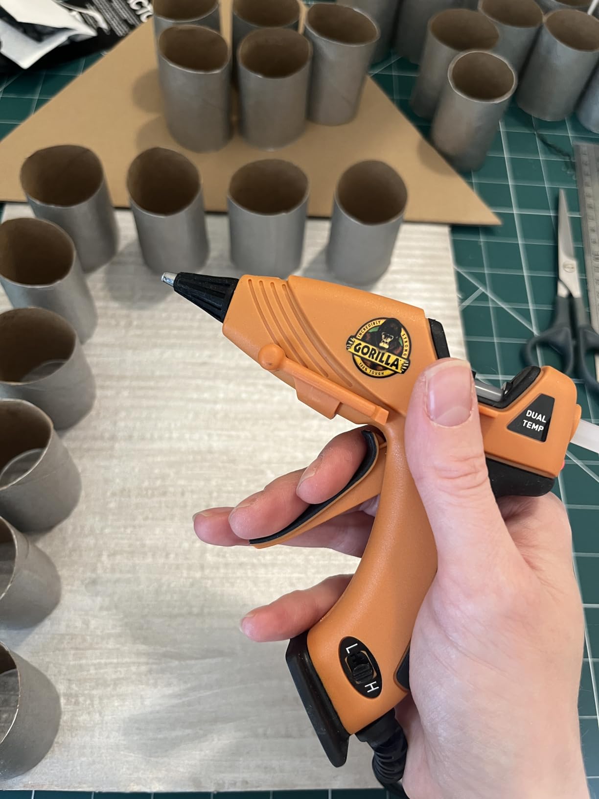 Gorilla Mini Hot Glue Gun Kit, Dual Temp, Includes 30 Sticks customer photo 1