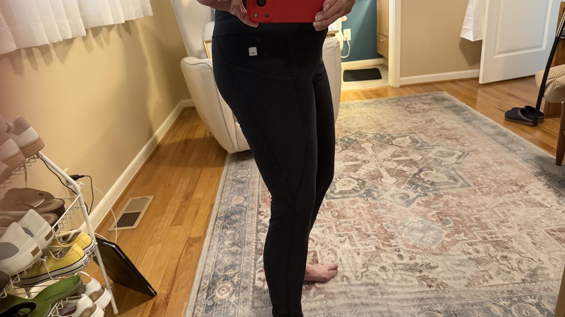 ODODOS Women's High Waisted Yoga Leggings with Pockets, Tummy Control Non See Through Workout Athletic Running Yoga Pants customer photo 1