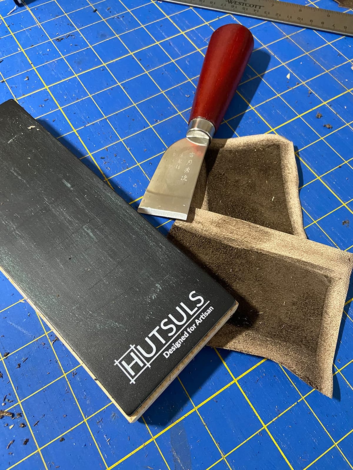 DUJISO Leather Working Knife with Wooden Handle - DIY Leathercraft Cutting customer photo 1