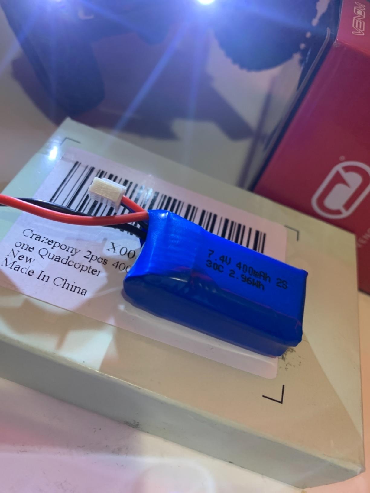 400mAh 2S 7.4V 30C LiPo Battery with JST Plug for Micro FPV Racing Drone customer photo 2