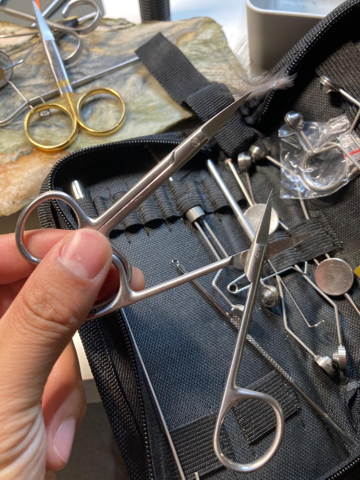XFISHMAN Fly Tying Tool Kit 12 in 1 with Bobbin Finisher Scissors Hackle Hair Stacker Fly Fishing Tying Tools Set customer photo 2