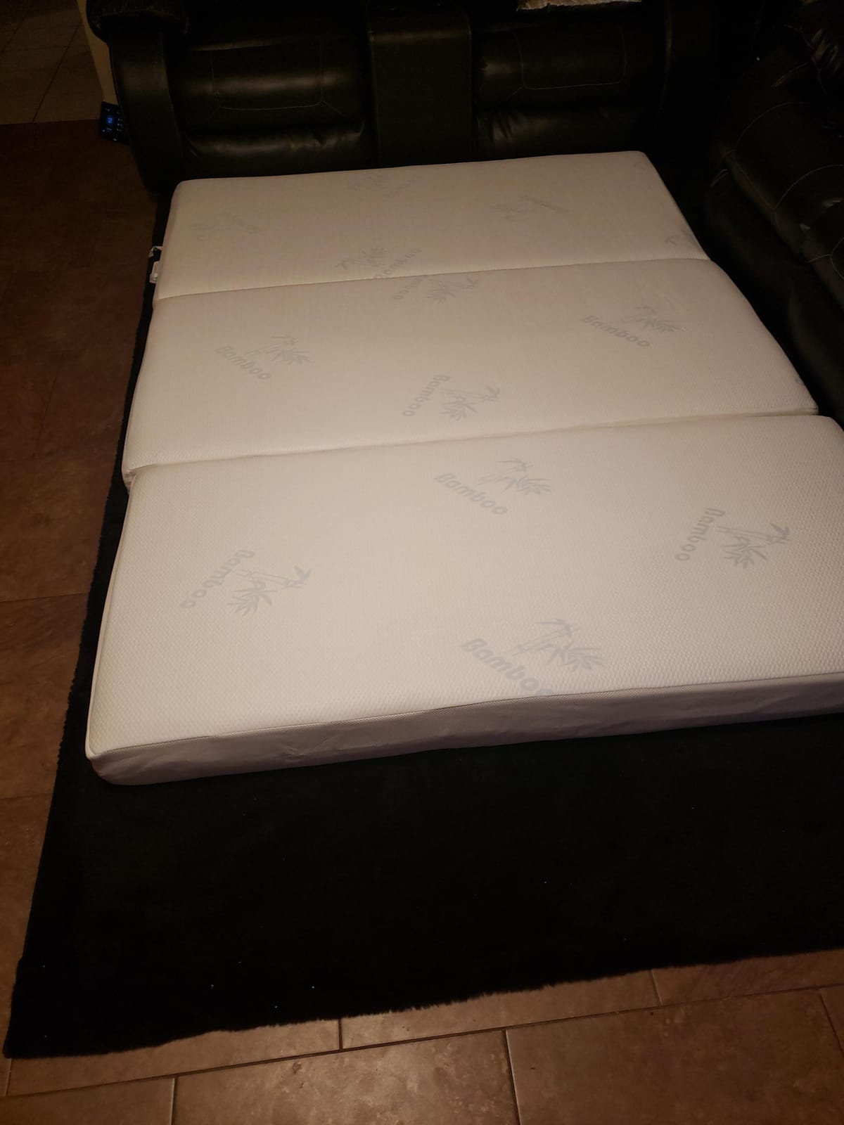 Daily Delight 6-Inch Gel Infused Memory Foam Tri-fold Mattress with Ultra Soft Removable Bamboo Cover with Non-Slip Bottom- Queen customer photo 1