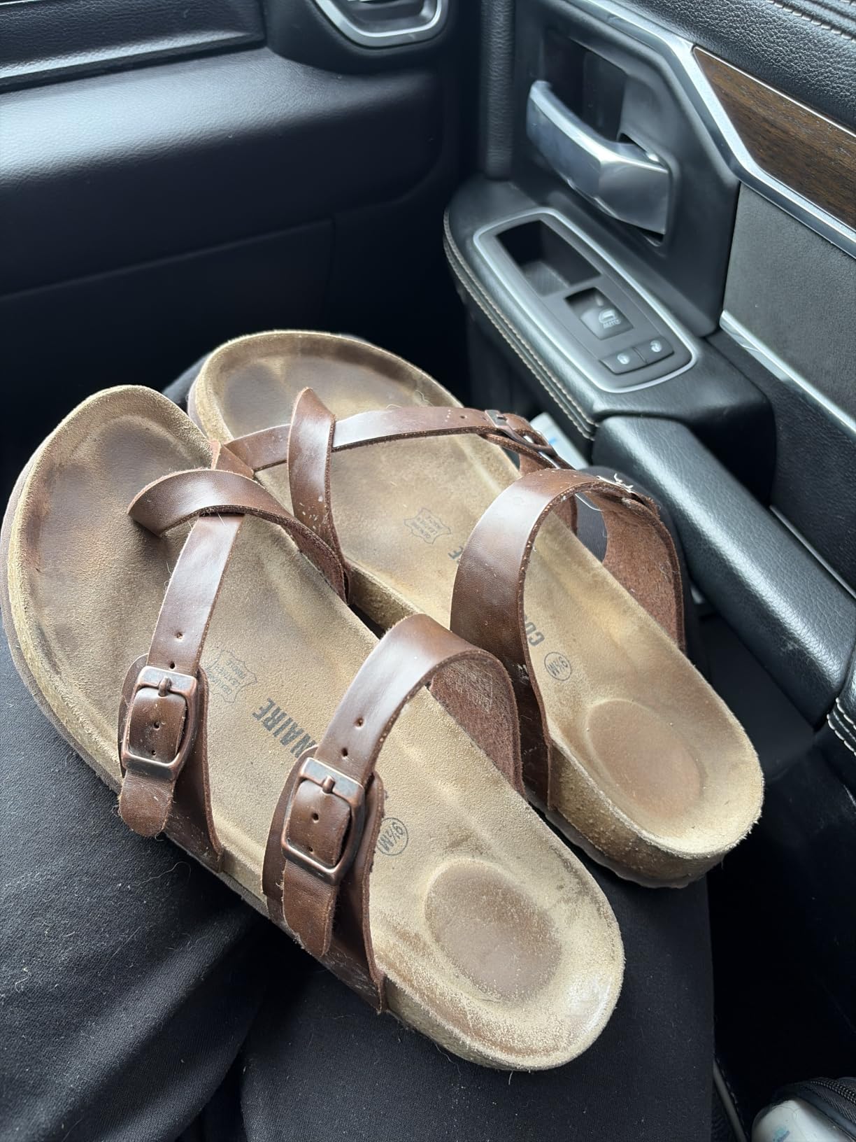 CUSHIONAIRE Luna Cork Footbed Sandals for Women with Crossover Straps customer photo 2
