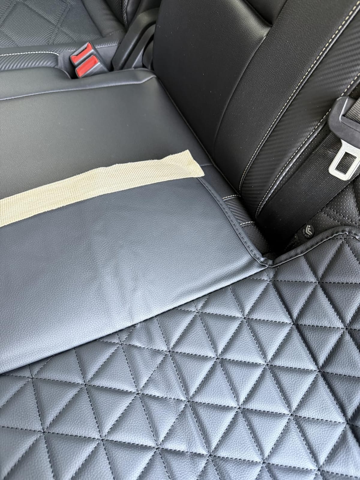 Black Panther Luxury Faux Leather Car Seat Cover Front Bottom Seat Cushion Cover, Anti-Slip and Wrap Around The Bottom, Fits 95% of Vehicles - 1 Piece, Black customer photo 1
