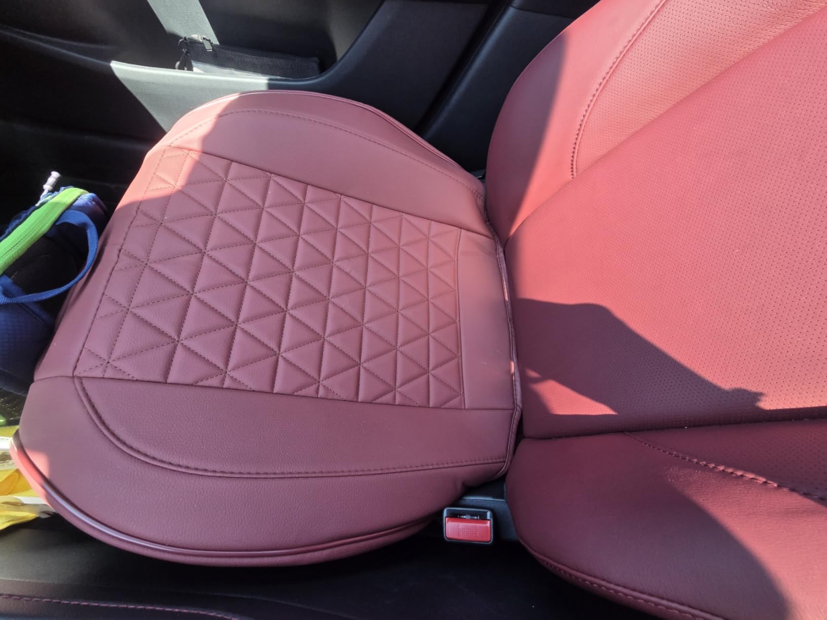 Black Panther Luxury Faux Leather Car Seat Cover Front Bottom Seat Cushion Cover, Anti-Slip and Wrap Around The Bottom, Fits 95% of Vehicles - 1 Piece, Black customer photo 2