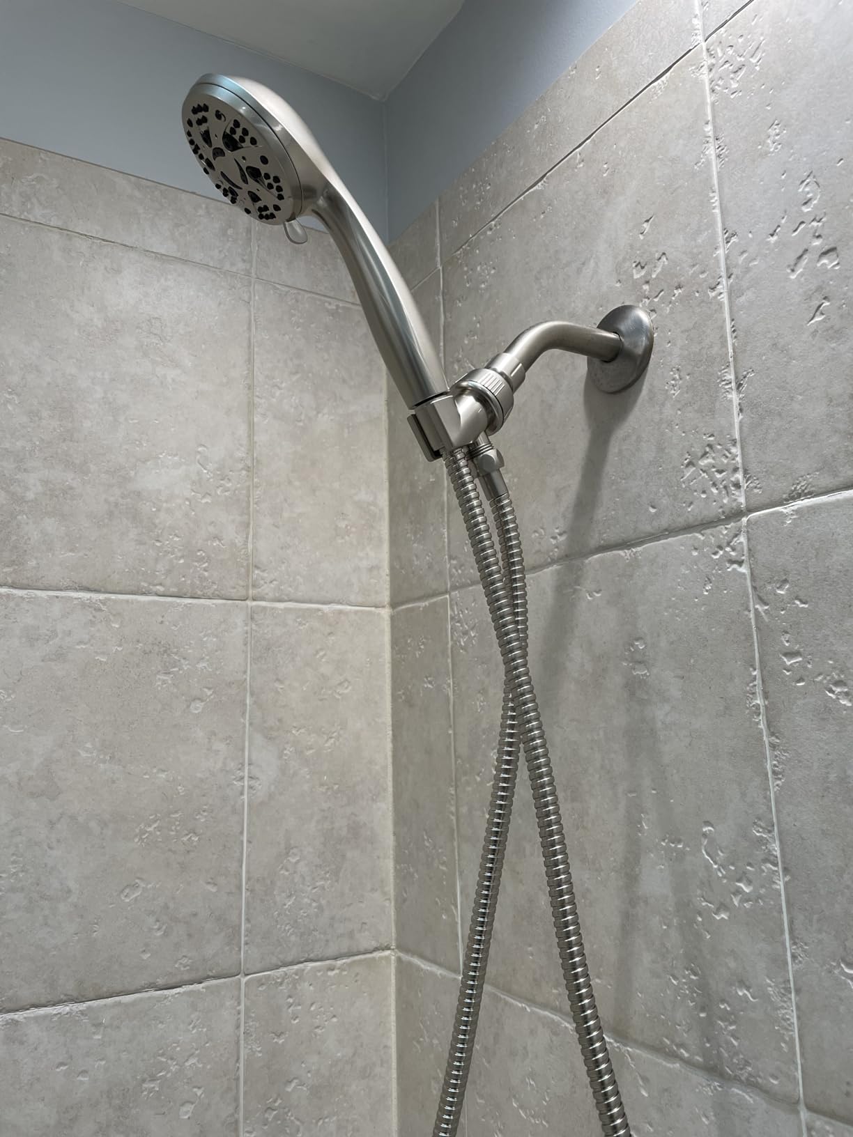 AquaDance High Pressure 6-Setting Full Brushed Nickel Handheld Shower Head with Stainless Steel Hose. Officially Independently Tested to Meet Strict US Quality & Performance Standards! customer photo 1