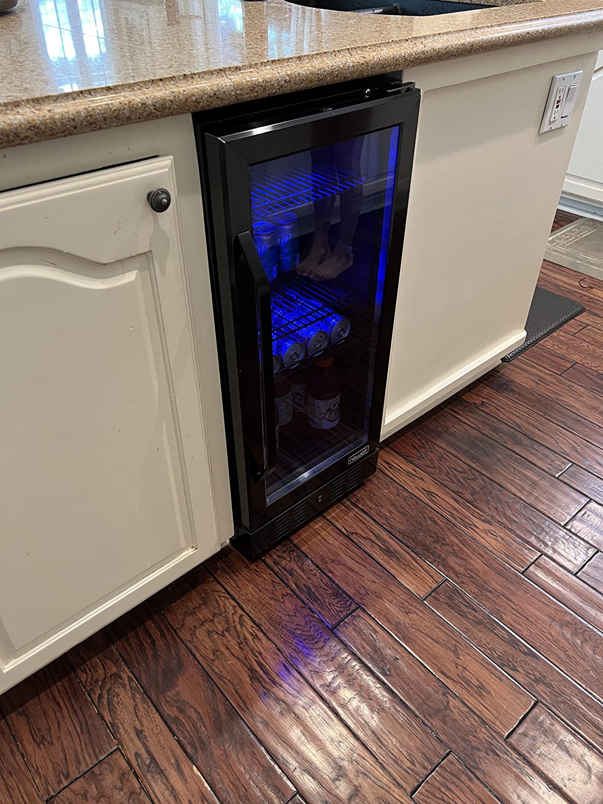 NewAir 96 Can Built-In Beverage Refrigerator | 15” Small Mini Fridge for Bedroom, Home Bar or Office | Quiet Cooling & Precise Temperature Control | Black Stainless Steel customer photo 2