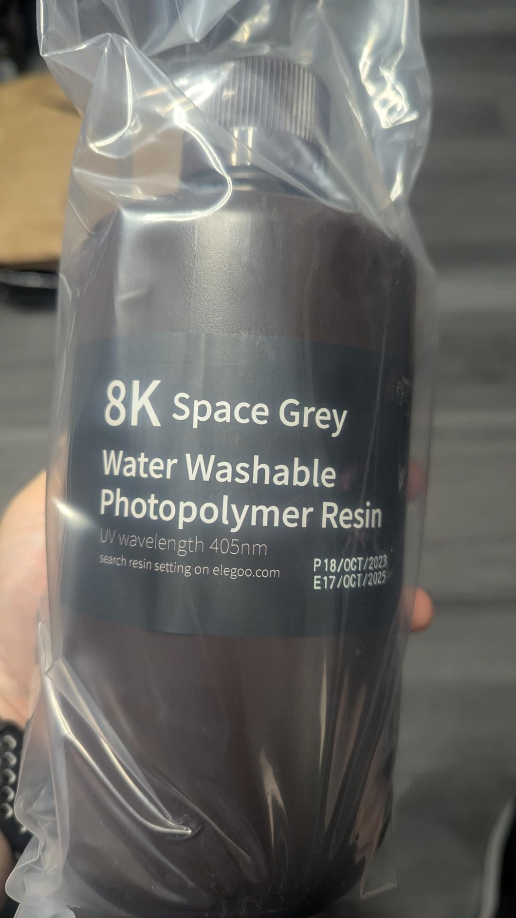 ELEGOO Water Washable 3D Printer Resin Ceramic Grey 1000g customer photo 2