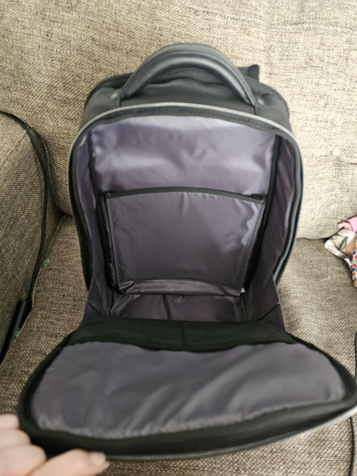 Samsonite Classic Leather Backpack, Black, One Size customer photo 1