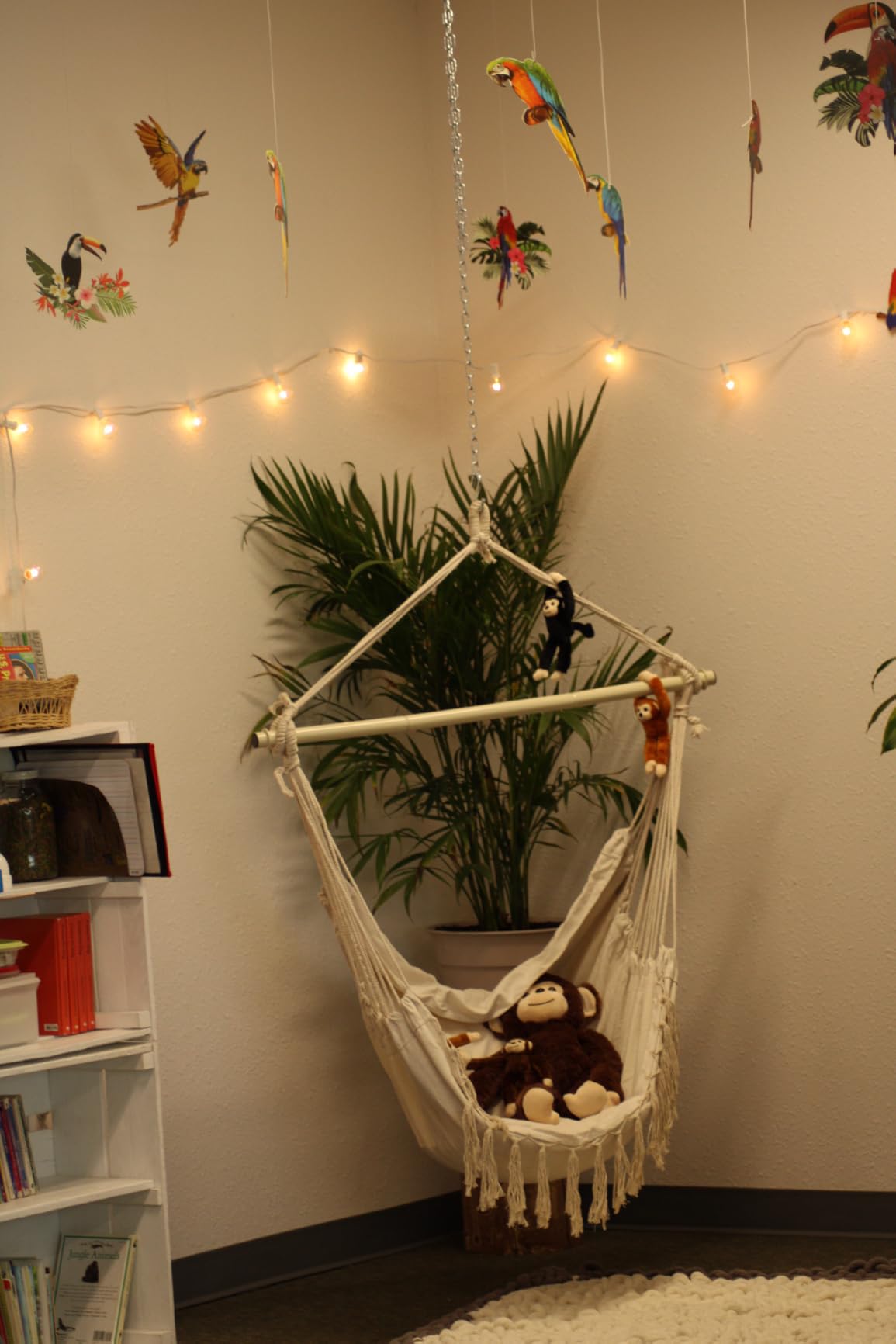 Y- STOP Hammock Chair Hanging Rope Swing, Max 500 Lbs, 2 Cushions Included, Large Macrame Hanging Chair with Pocket for Superior Comfort, with Hardware Kit (Beige) customer photo 1