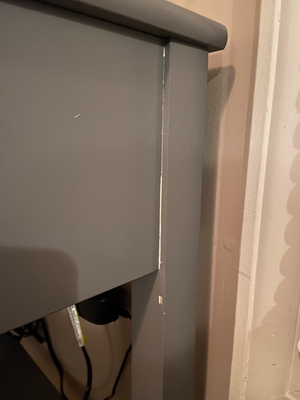 Tangkula Corner Computer Desk, Wooden Home Office Table, Coffee & Black customer photo 2