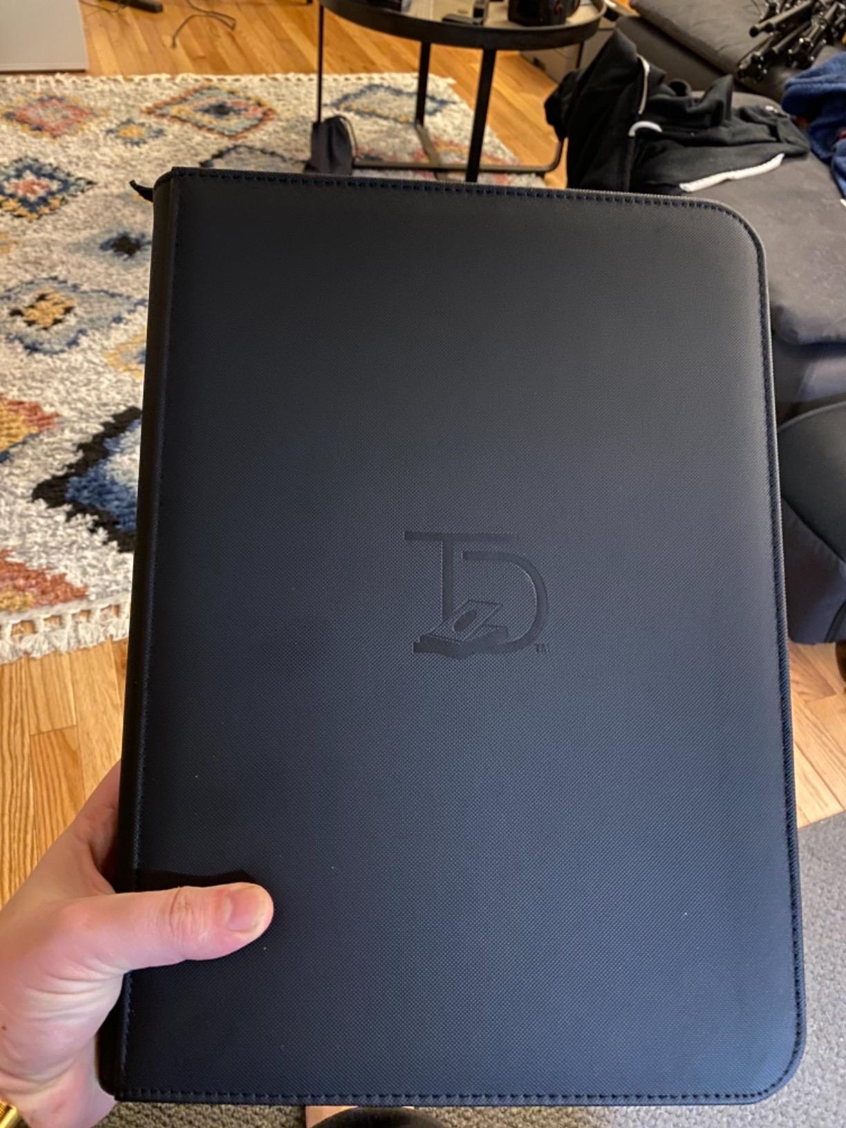 TopDeck 500 Card Ringless Zip Binder Pro - 9-Pocket Pages Side Load Sleeve TCG Storage Portfolio, Compatible with Pokemon, Yu-Gi-Oh, One Piece, MTG, Comic Trading Collectible Cards - Black customer photo 2