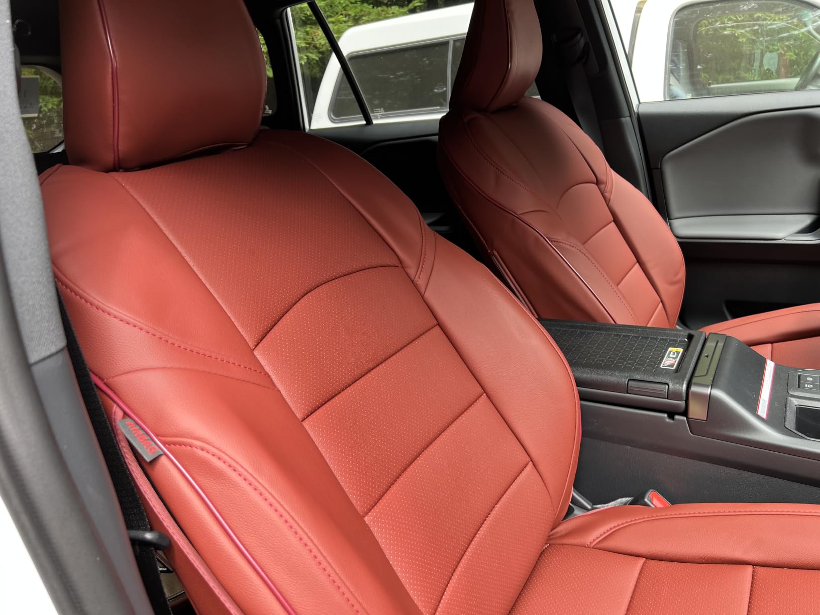 EKR Rav4 Seat Covers Custom Fit for Toyota Rav4 (Gasoline) 2019 2020 2021 2022 2023 2024 2025 LE/XLE/XLE Premium/Limited, Leather Car Seat Cover Full Set for SUV, Faux Leather (Black) customer photo 1