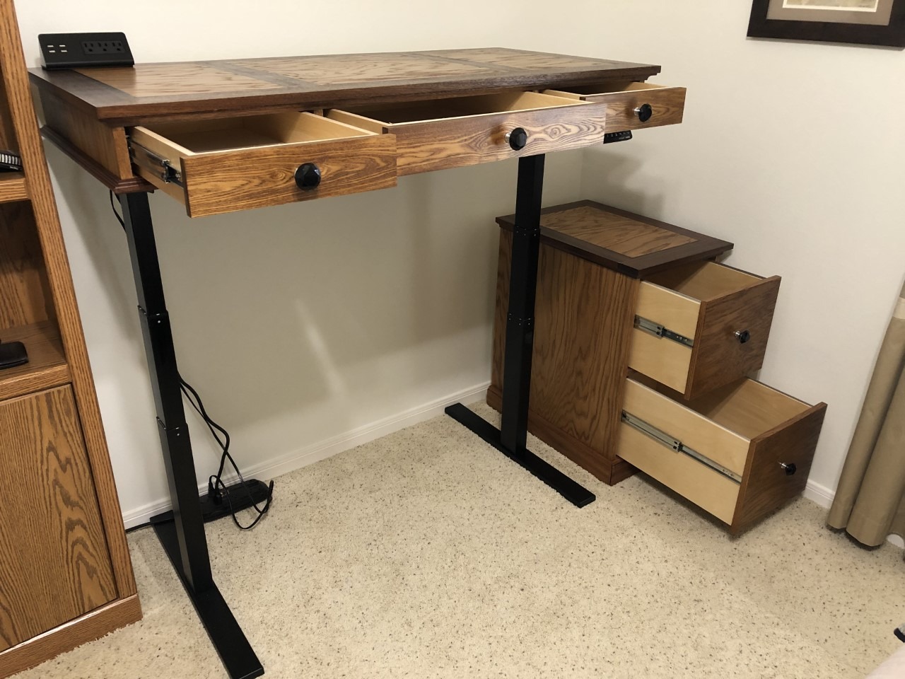 VJ201-S3 Dual Motor 3-Stage Electric Sit Stand Desk Frame Only, Black customer photo 2