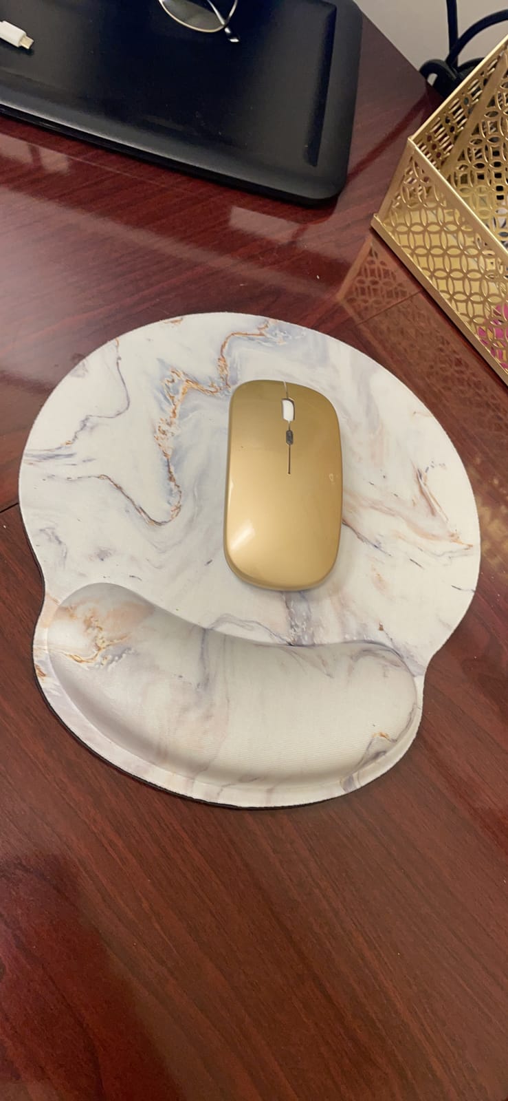 ToLuLu Mouse Pad with Wrist Rest Support, Gel Non-Slip Rubber Base Mousepad customer photo 2