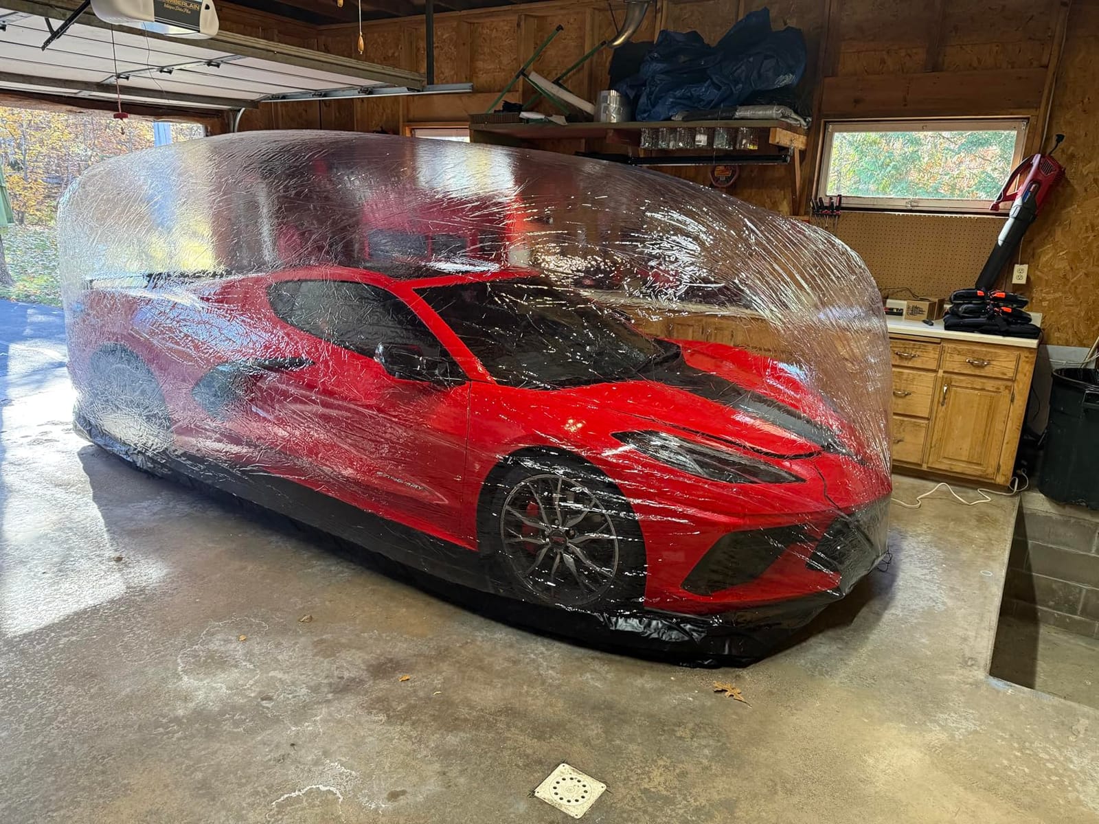IN THE GARAGE Inflatable Car Shield, Black - Indoor Bubble 18' customer photo 2