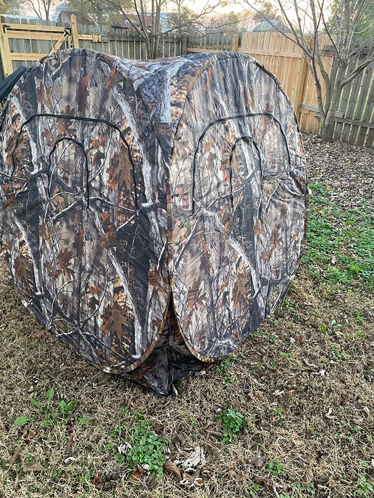 Guide Gear HuntRite Deluxe 4-Panel Spring Steel Hunting Blind; 2 Person Ground Tent for Deer and Turkey Season customer photo 2
