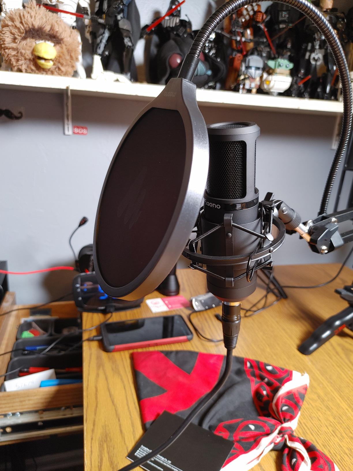 MAONO PM320S Condenser PC Microphone with XLR Cable, Boom Arm, Pop Filter | Computer Mic Compatible with Audio Interface & Mixer for Podcast Record Stream Studio Music Singing Vocal Content Creators customer photo 2