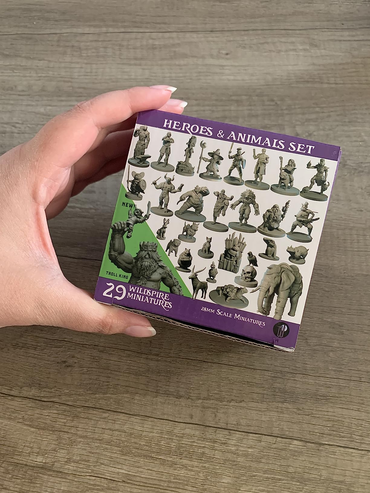 Wildspire Fantasy Heroes, NPC Animal Companions & Troll King I Bulk DND Miniatures 28mm Unpainted for Dungeons Dragons Minis Pathfinder Figures for Tabletop Roleplaying Games for D&D Minis customer photo 1