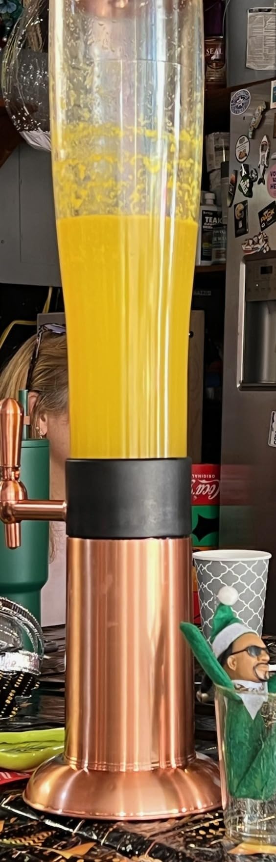 Hammer + Axe Beverage Dispenser – 88 oz Party Drink Dispenser with Ice Tube & Tap| Drink Fountain for Beer, Water, Iced Tea| Mimosa Tower| Margarita Tower| BBQ & Tailgate Essential| Home Bar Accessory customer photo 2