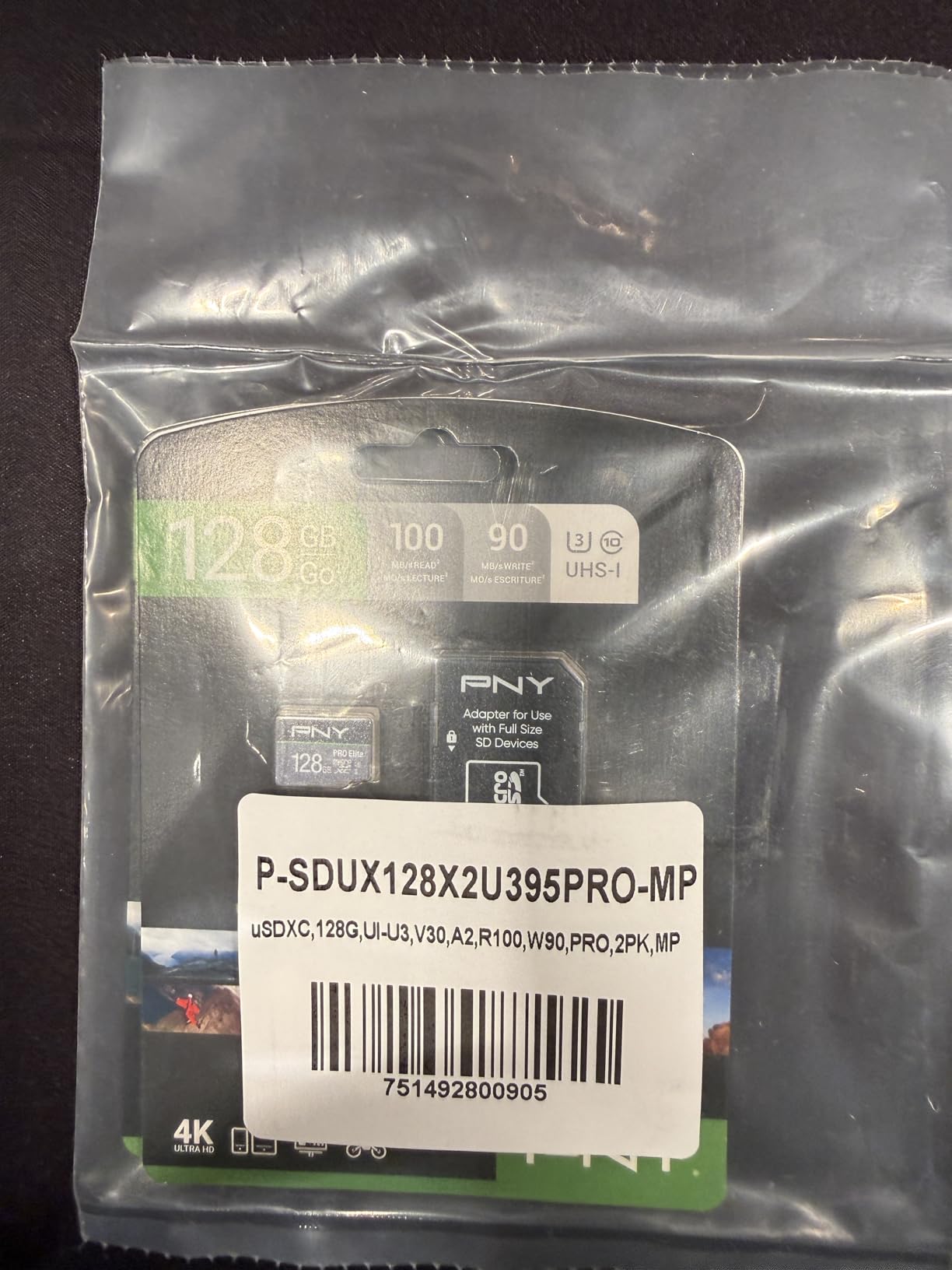 PNY 256GB PRO Elite C10 U3 V30 A2 microSDXC Flash Memory Card, 4K UHD customer photo 1