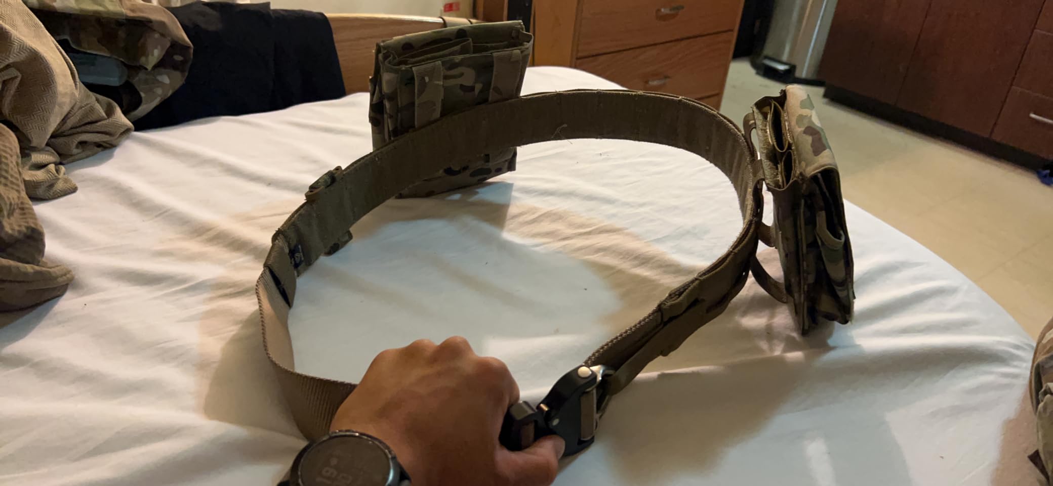 PETAC GEAR Tactical Battle Belt With Cobra Buckle D-Ring | Military Heavy Duty Rigger Gun Belts | Inner Outer Molle Belt. customer photo 2