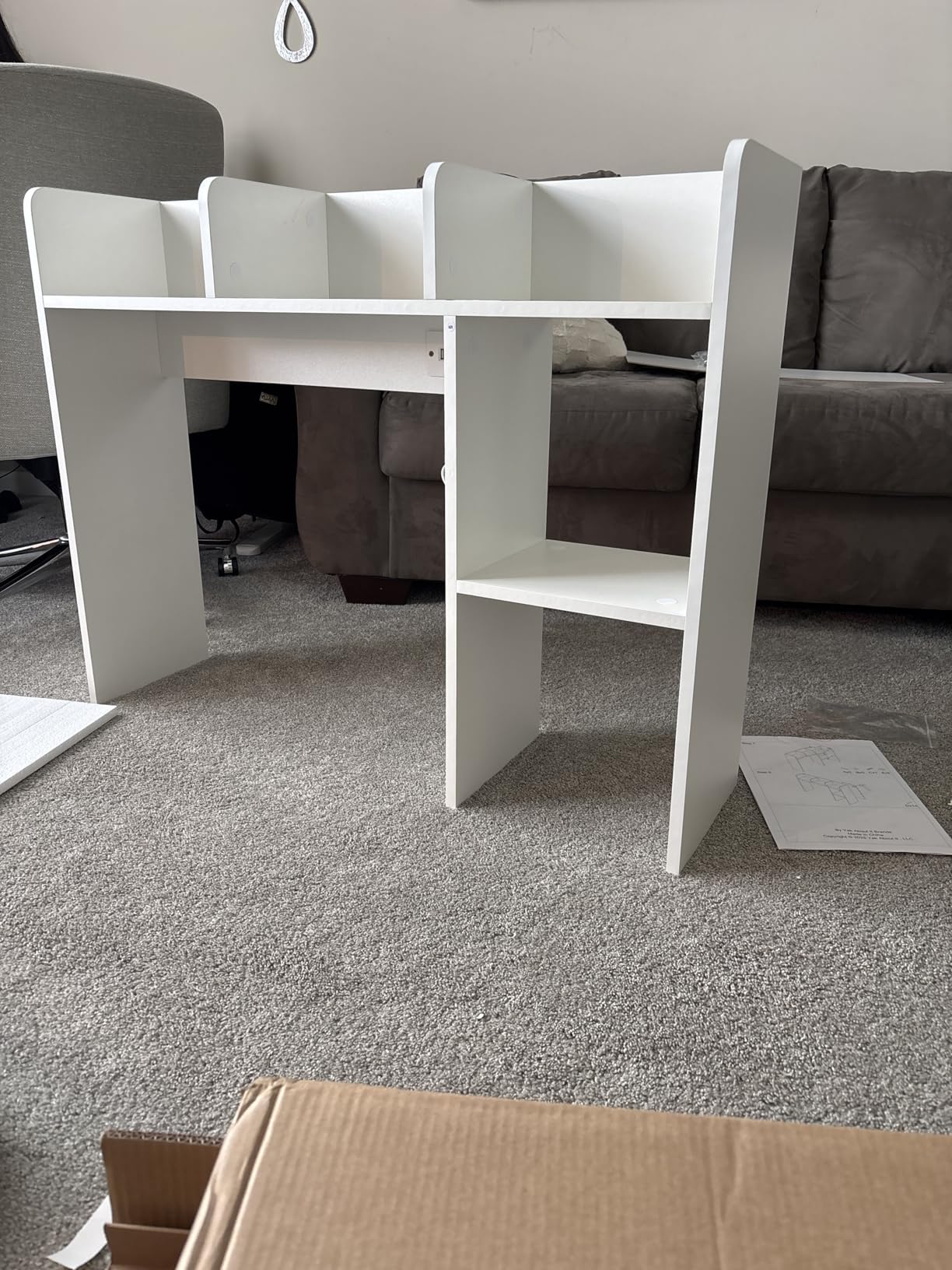 Classic Dorm Desk Bookshelf - White customer photo 1