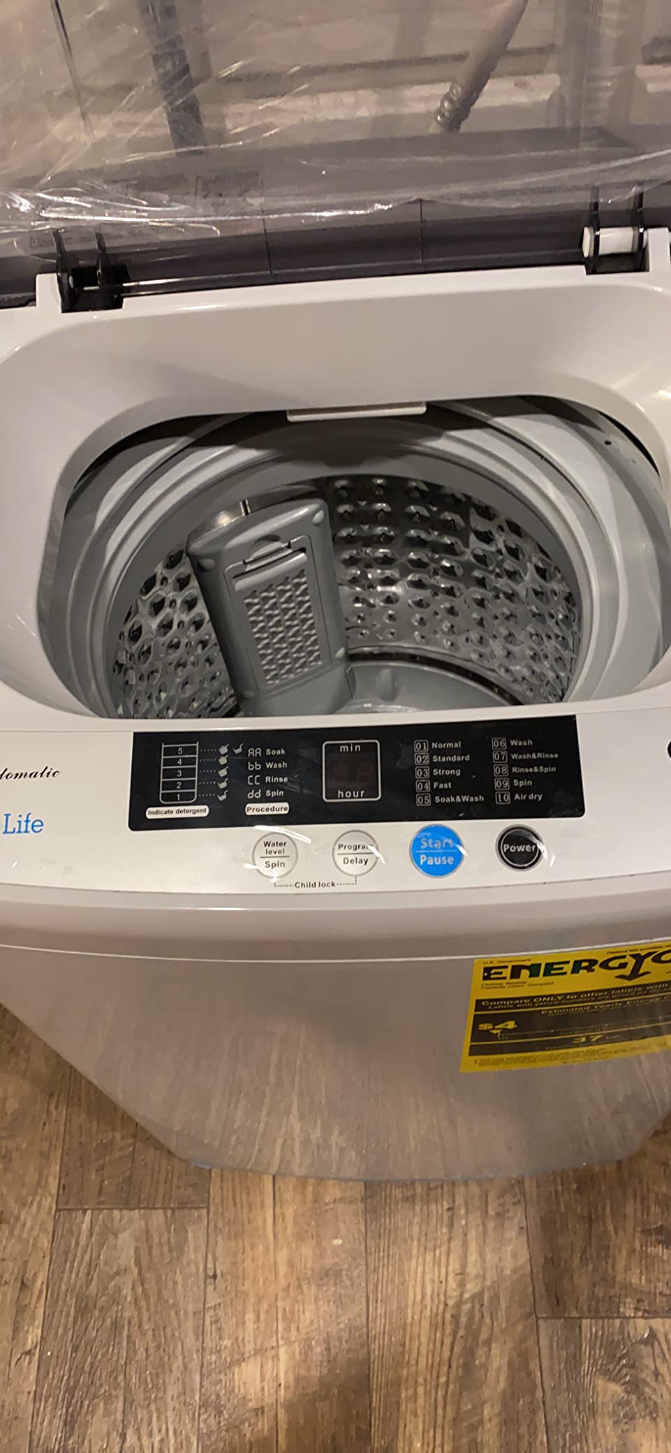 COSTWAY 8.8LBS Portable Washing Machine, Full-Automatic w/Drain Pump, White customer photo 2