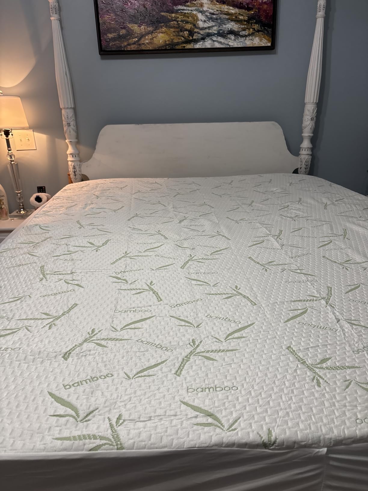 King Waterproof Mattress Protector, Rayon Made from Bamboo Mattress Pad Cover, Soft Breathable Cooling Mattress Pad Cover,Mattress Protector up to 21” Deep Pocket Tightly Fitted Mattress Protection customer photo 2