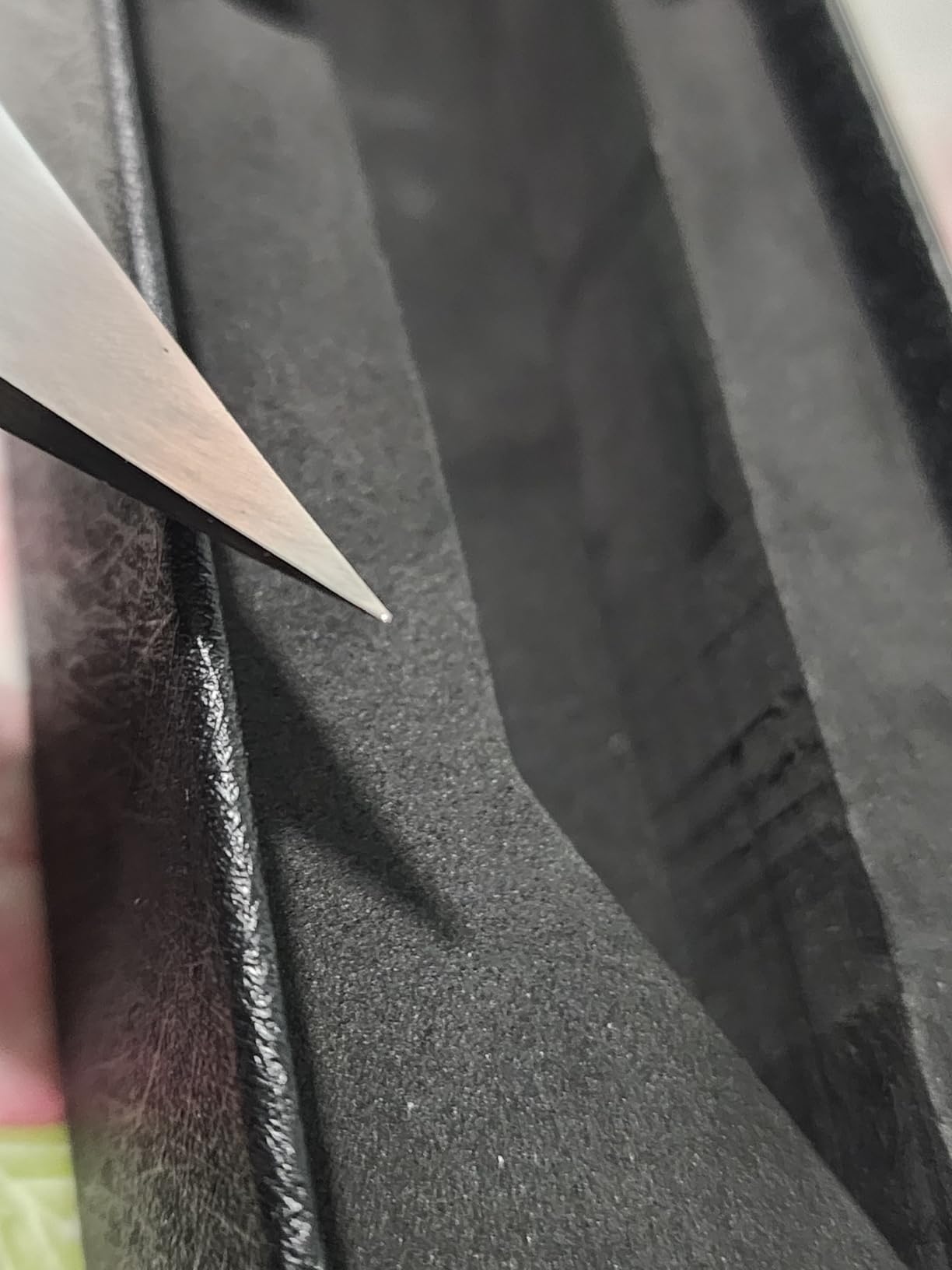 Leather Skiving Knife, Pointed Skiving Cutting Knife with Wooden Handle customer photo 2