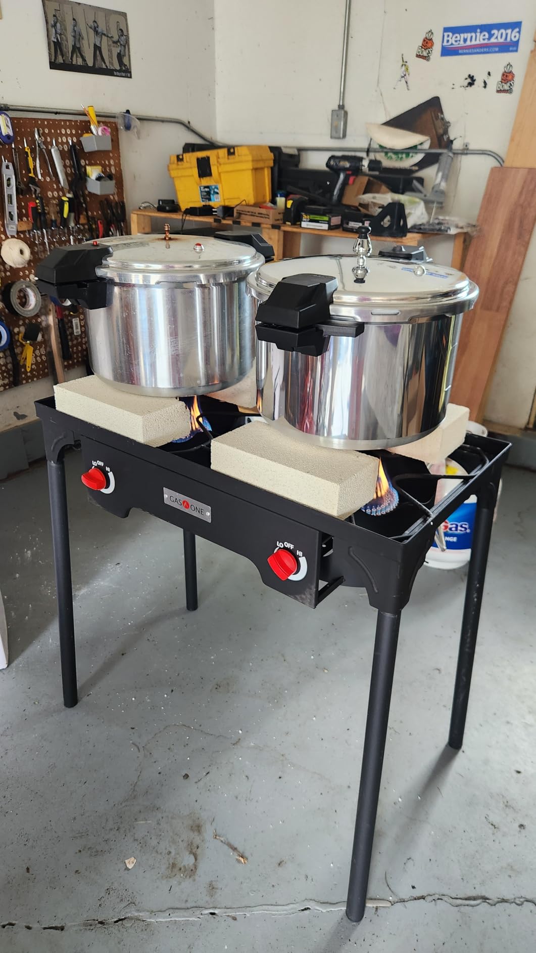 Gas One Propane Double Burner Two Burner Camp Stove Outdoor High Pressure Propane 2 Burner Adjustable PSI Regulator and 4ft Hose With Removable Legs customer photo 2