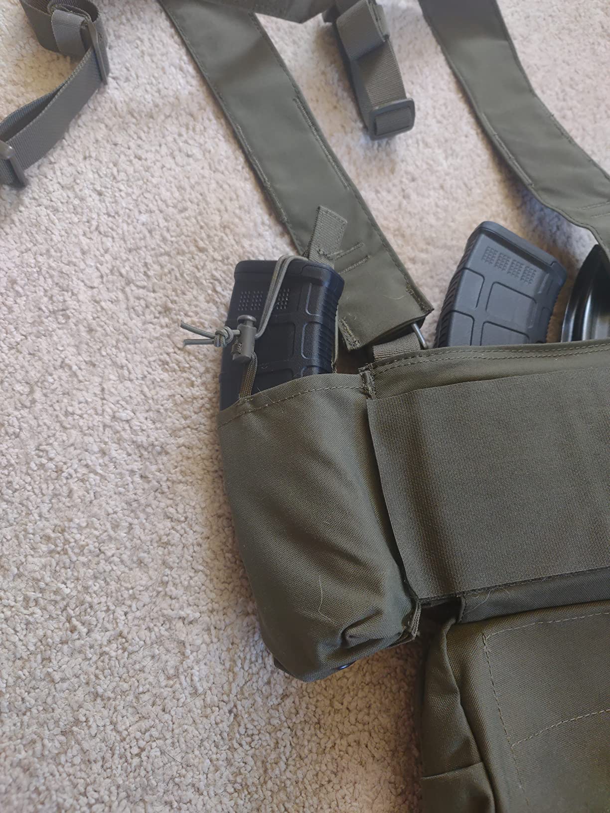 KRYDEX Micro Chest Rig with 5.56/7.62 Magazine Holder,Wing Pouches,Dangler Pouch,Fat Strap Shoulder Harness Set customer photo 1