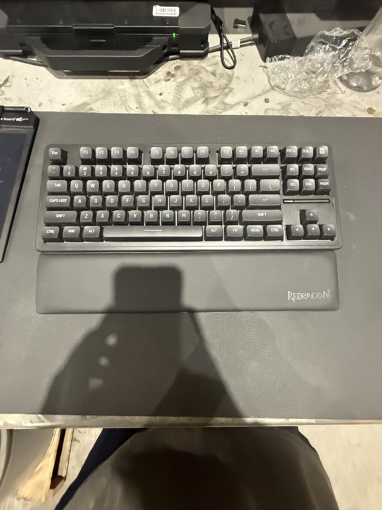 Redragon P036 Meteor M Computer Keyboard Wrist Rest Pad, Ergonomic Soft Memory Foam Wrist Support w/Anti-Slip Rubber Base, 80% 87 Keys TKL Size 14.13 x 2.87 in, 0.78 inch (20mm) Height, Black customer photo 1