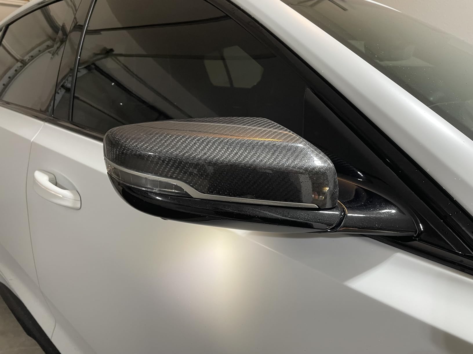Replacement For 2016-2019 Cadillac CTS CTS-V | 2020-2024 CT5 CT5-V GM Factory Style CARBON FIBER Replacement Front Side Mirror Cover Pair MC-305-BKCF customer photo 1