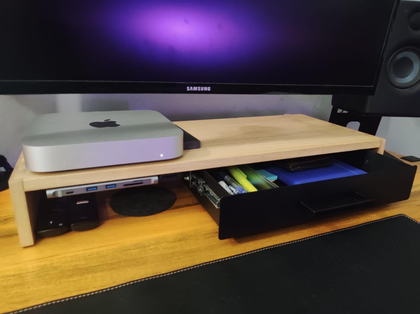 Gome Under Desk Pull-Out Drawer - Storage Organizer Office Mounted, Easy Slide-Out Pencil Drawer for Saving Space, Ideal for Sit-Stand Workstation customer photo 2