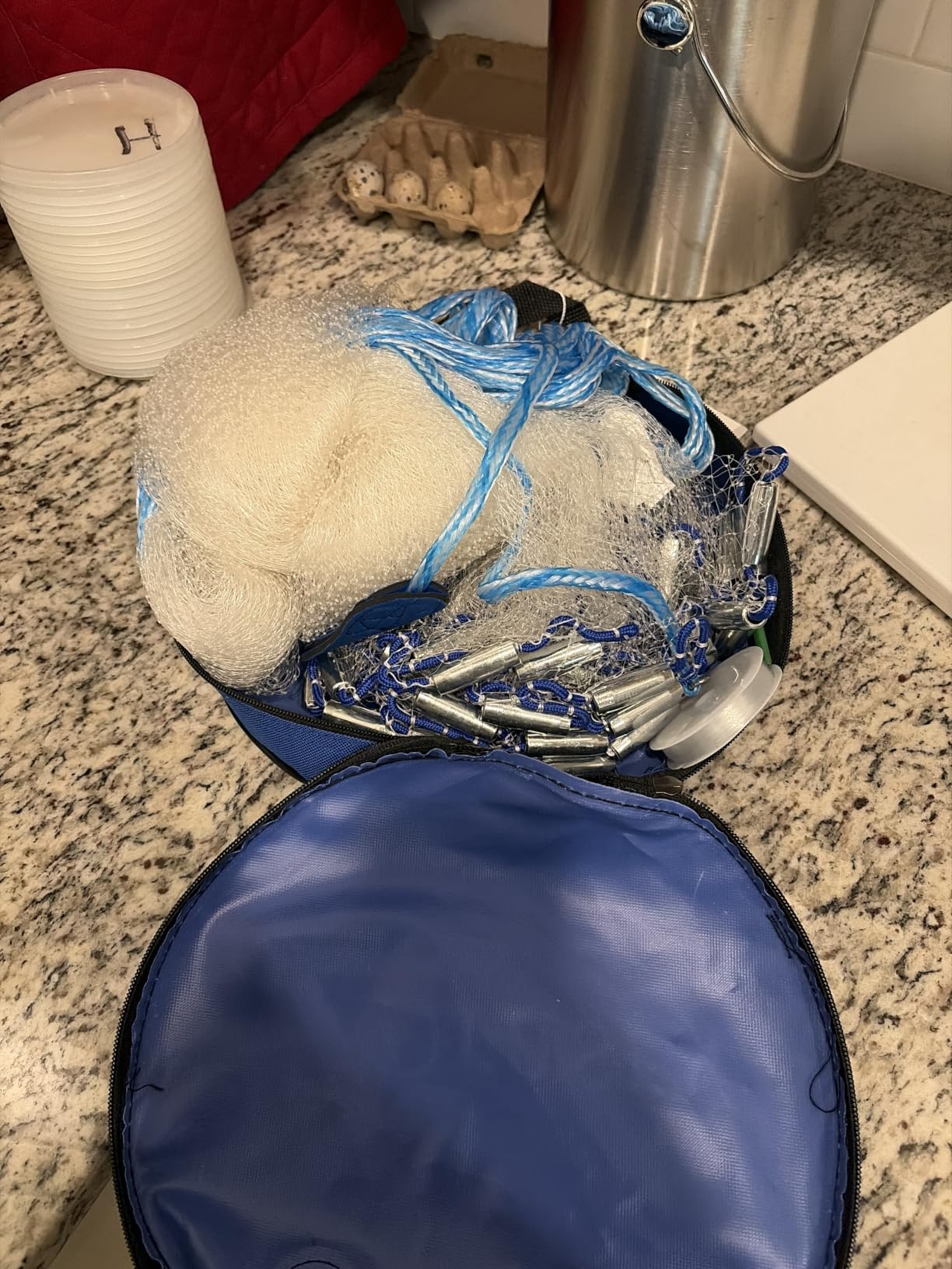 Drasry Saltwater American Fishing Cast Net 3/8inch Mesh Size for Bait Shrimp Trap Fish Heavy Duty Sinkers Throw Net 3FT/4FT/5FT/6FT/7FT/8FT/9FT/10FT Radius customer photo 2