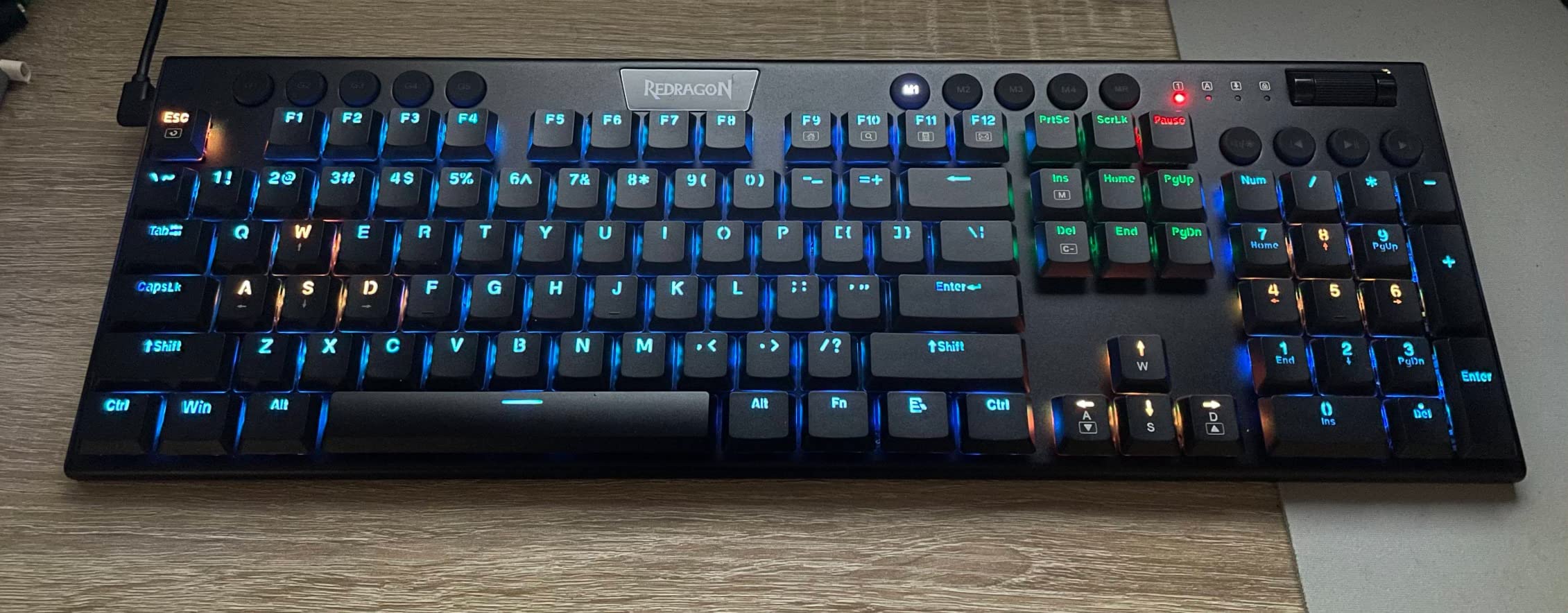 Redragon K619 Horus RGB Mechanical Keyboard, Ultra-Thin Designed Wired Gaming Keyboard w/Low Profile Keycaps, Dedicated Media Control & Linear Red Switch, Pro Software Supported customer photo 2