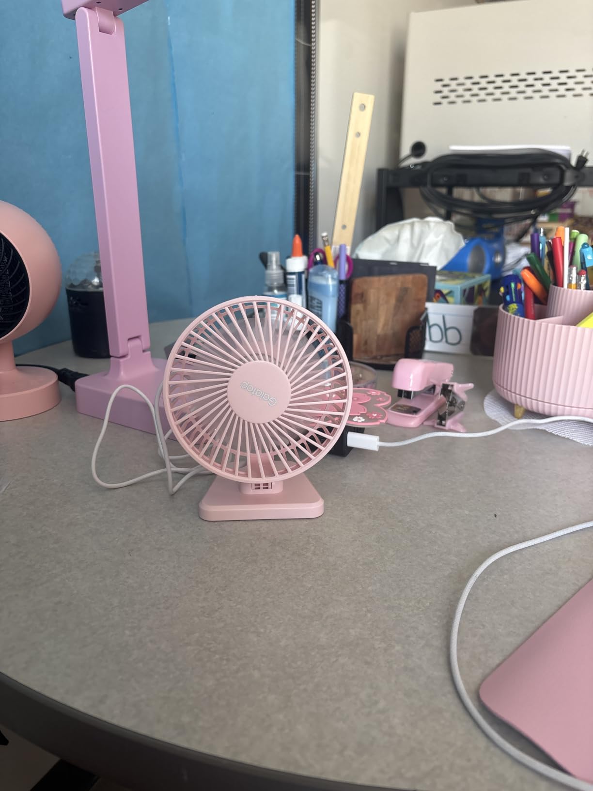 Gaiatop USB Desk Fan, Personal Portable Quiet Small Table Desktop fan customer photo 1