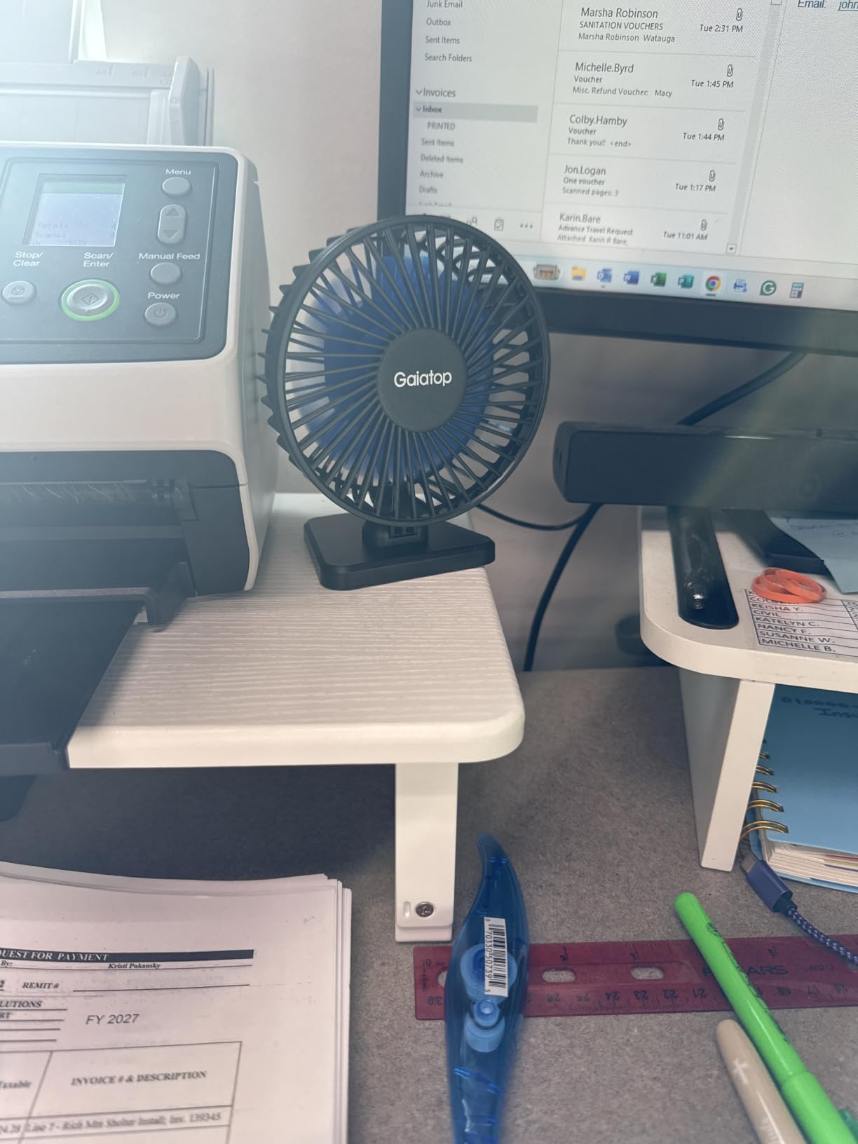 Gaiatop USB Desk Fan, Personal Portable Quiet Small Table Desktop fan customer photo 2